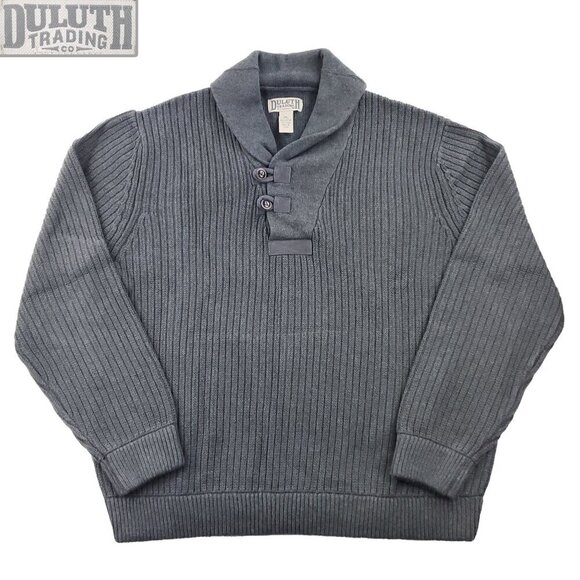 Duluth Trading Infantry Sweater High Shawl Neck Wool Blend Men's 3XL - Picture 1 of 10